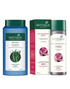 Biotique Combo Of Bio Mountain Ebony Vitalizing Serum, 120ml & Bio Kelp Protein Shampoo, 340ml